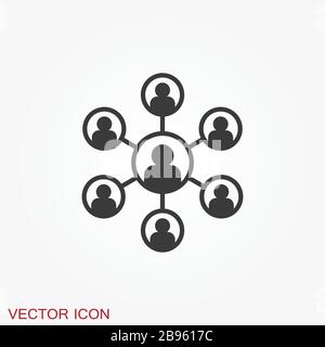Network icon, computing and computer network symbol Stock Vector