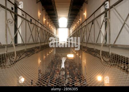 Interior view of the Sighet Prison, former communist political prison in Romania , now a memorial museum Stock Photo