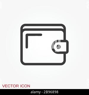 Purse vector icon. Wallet symbol for your web site design, logo, app, UI. Stock Vector