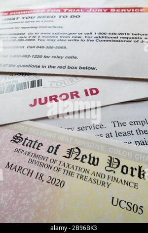 Jury Duty Summons Still Life, New York City, USA Stock Photo - Alamy