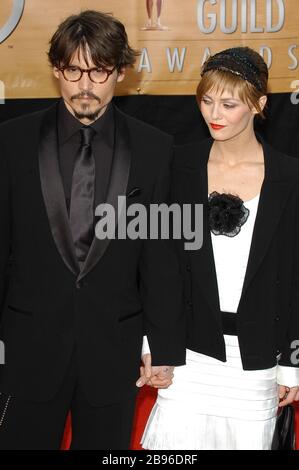 Johnny Depp, Vanessa Paradis,  2-05-05 11th Annual Screen Actors Guild Awards - Arrivals, Photo by: SBM / PictureLux - File Reference # 33984-11387SBMPLX Stock Photo