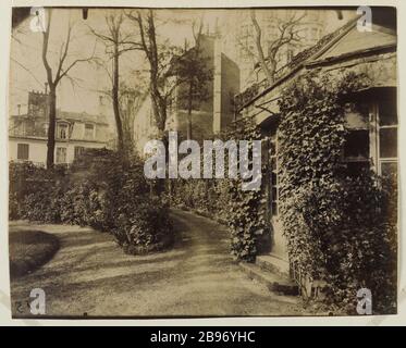 DELESSERT PARK. 32 DOCK Passy, 16TH DISTRICT, PARIS Parc Delessert. 32, quai de Passy, Paris (XVIème arr.), 1914. Photographie d'Eugène Atget (1857-1927). Paris, musée Carnavalet. Stock Photo