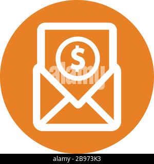 Beautiful design and fully editable Email notification, Bill, payment, salary icon for commercial, print media, web or any type of design projects. Stock Vector