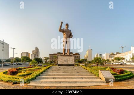 Statue of Machel Samora on Independence square in Maputo, capital city of Mozambique, Mozambique Stock Photo