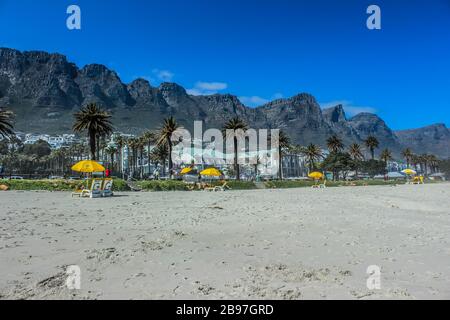 Camps bay and Twelve apostles in Cape town Stock Photo