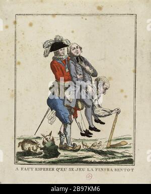 French Revolution. Old regime. Cartoon on the Three Orders: The Third ...