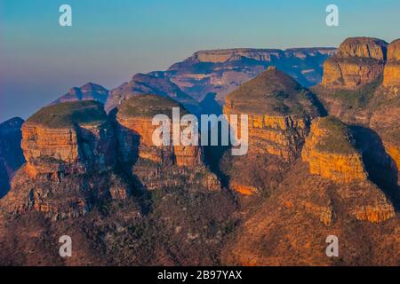 Picturesque blyde river canyon and three rondavels in Panarama route in Mpumalanga South Africa Stock Photo