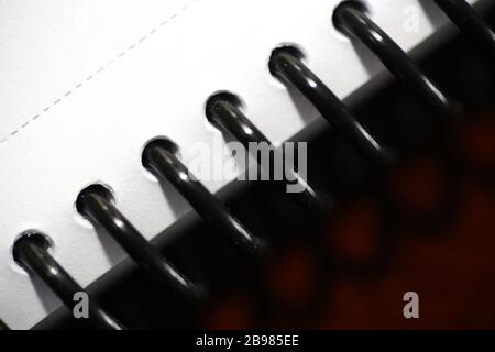 ring binder background macro - close up ring binder Stock Photo