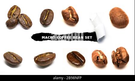 Coffee Bean Set Stock Photo