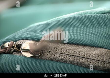 Zipper detail Stock Photo