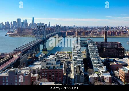 Brooklyn, New York - Feb 17, 2020: 325 Kent Kent Apartment building in Williamsburg, New York. Stock Photo