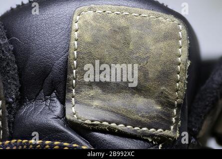 Leather label Stock Photo