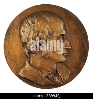 PORTRAIT OF MARIE-FRANCOIS-XAVIER Bichat (1771-1802), anatomist David d'Angers (1788-1856). Portrait de Marie François Xavier Bichat (1771-1802), anatomiste français. Bronze, fonte au sable. XIXème siècle. Paris, musée Carnavalet. Stock Photo