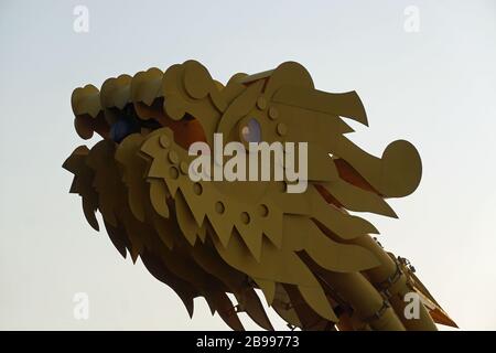 famous dragon bridge in da nang in vietnam Stock Photo