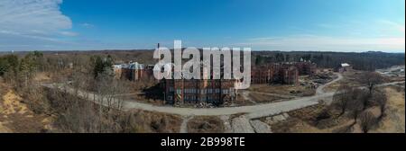 The Hudson River State Hospital, is a former New York state psychiatric hospital which operated from 1873 until its closure in the early 2000s. Stock Photo