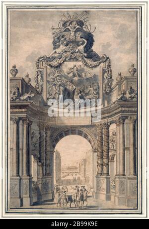 Triumphal arch built by Louis XIV an the entrance to the old city of ...