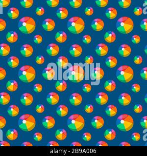 beach ball seamless pattern vector illustration background Stock Vector