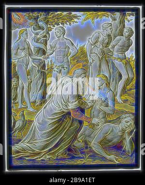 Adam and Eve (The Fall of Man), stained glass, Chartres Cathedral ...