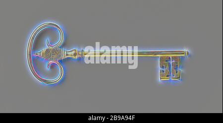 39 keys, so-called chamberlain key of gilt bronze with the crowned ...