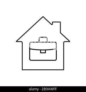 Remote work icon. Home office Stock Vector