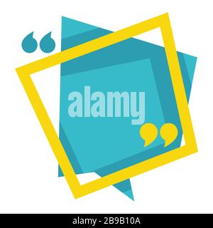 Speech bubble, citation and quotation symbol, isolated icon Stock Vector