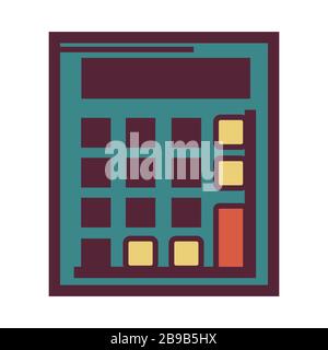 Accounting and finance, calculator isolated icon, count money Stock Vector