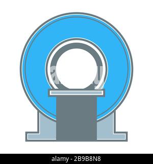 Medical equipment, MRI scanner isolated icon, medicine diagnostic Stock Vector