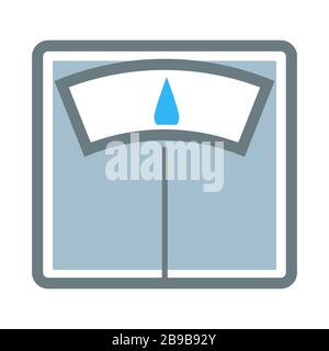 Weigher or scales isolated icon, weight control, diet Stock Vector