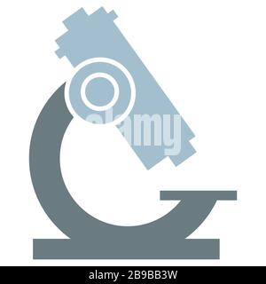 Pharmaceutical instrument, microscope and chemistry, microbiology isolated icon Stock Vector