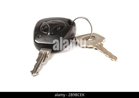 Car keys isolated on white background Stock Photo