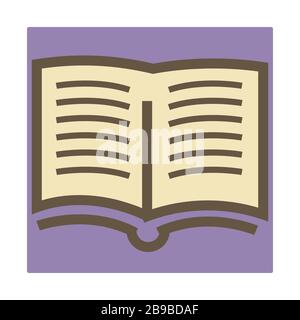 Book isolated icon, reading hobby, education and knowledge Stock Vector