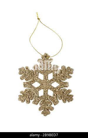 Christmas decoration snowflake isolated on white background Stock Photo