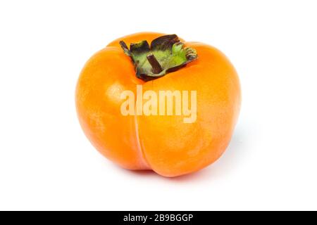 Ripe persimmon isolated on white background Stock Photo