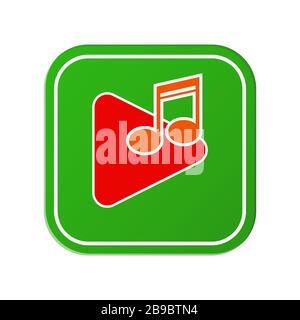 Vector music player icon for websites, apps, and logos Stock Vector