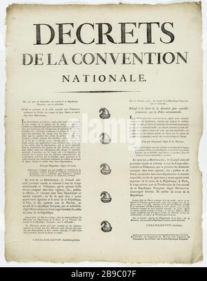 1793 décret Convention Nationale: solde aux Volontaires ou Soldats 1793 décret Convention Nationale: solde aux Volontaires ou Soldats