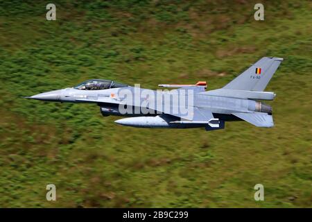 F-16AM Fighting Falcon jet fighter of the Belgian Air Force. Stock Photo