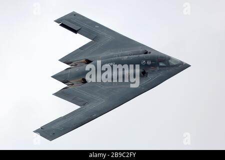 B-2A Spirit bomber of the United States Air Force. Stock Photo