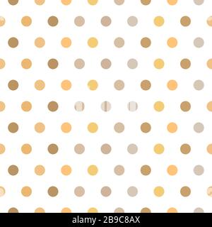 Seamless vector pattern background. Pastel colored polka dots. Background for spring themes or for children illustrations. brown shade Stock Vector