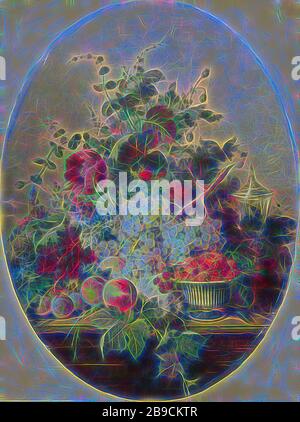 Still life with strawberries and a bouquet of poppies Stock Photo - Alamy