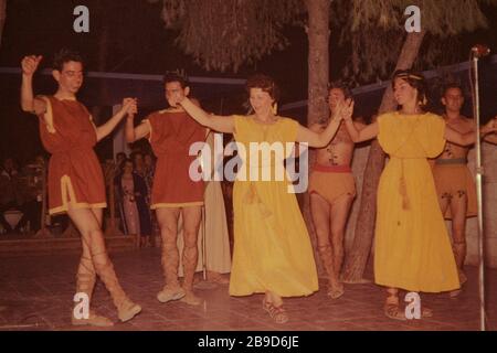 Actor during a theatre play at a wine festival in Daphni on the Lesbos  Islands. [automated translation] Stock Photo - Alamy