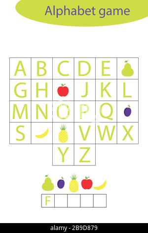 Puzzle game for kids. Fruit apple. Cutting practice. Education