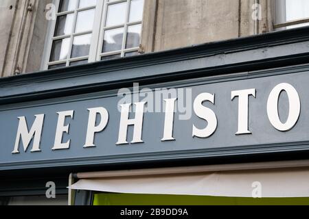 Bordeaux , Aquitaine / France - 01 22 2020 : Mephisto signs logo shop front of shoes store Stock Photo