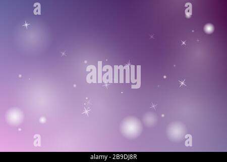Abstract violet background with glowing particles. Vector illustration. Stock Vector
