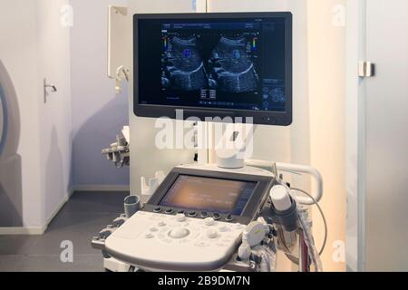 Medical equipment in the exhibition hall. Medicine
