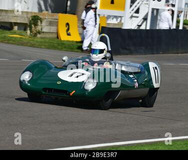 Ian Dalglish, Lotus Climax 17, Madgwick Cup, Goodwood Revival 2017, September 2017, automobiles, cars, circuit racing, Classic, competition, England, Stock Photo