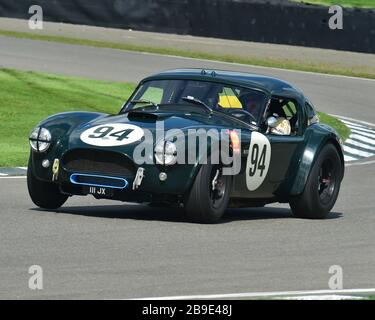 Michael Gans, Andy Wolfe, AC Cobra, RAC TT Celebration, Closed cockpit GT cars,  Goodwood Revival 2017, September 2017, automobiles, cars, circuit rac Stock Photo