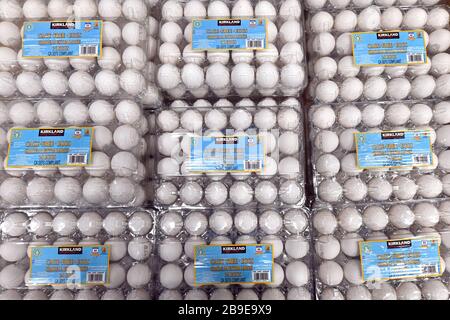 Kirkland eggs at Costco warehouse Stock Photo - Alamy