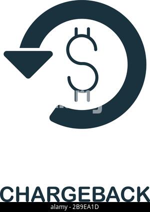Chargeback icon from affiliate marketing collection. Simple line Chargeback icon for templates, web design and infographics Stock Vector