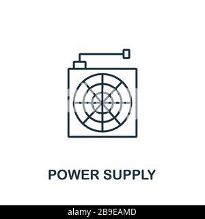 Power Supply icon from clean energy collection. Simple line element Power Supply symbol for templates, web design and infographics Stock Photo