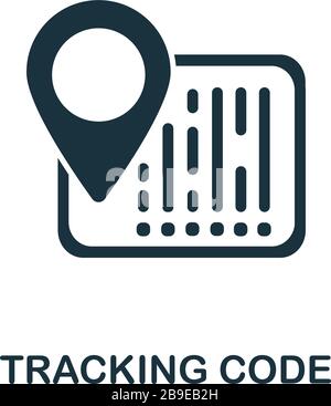 Tracking Code icon from affiliate marketing collection. Simple line Tracking Code icon for templates, web design and infographics Stock Vector